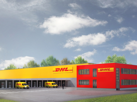 Neubaus eines Logistikzentrums für DHL in Leipzig.